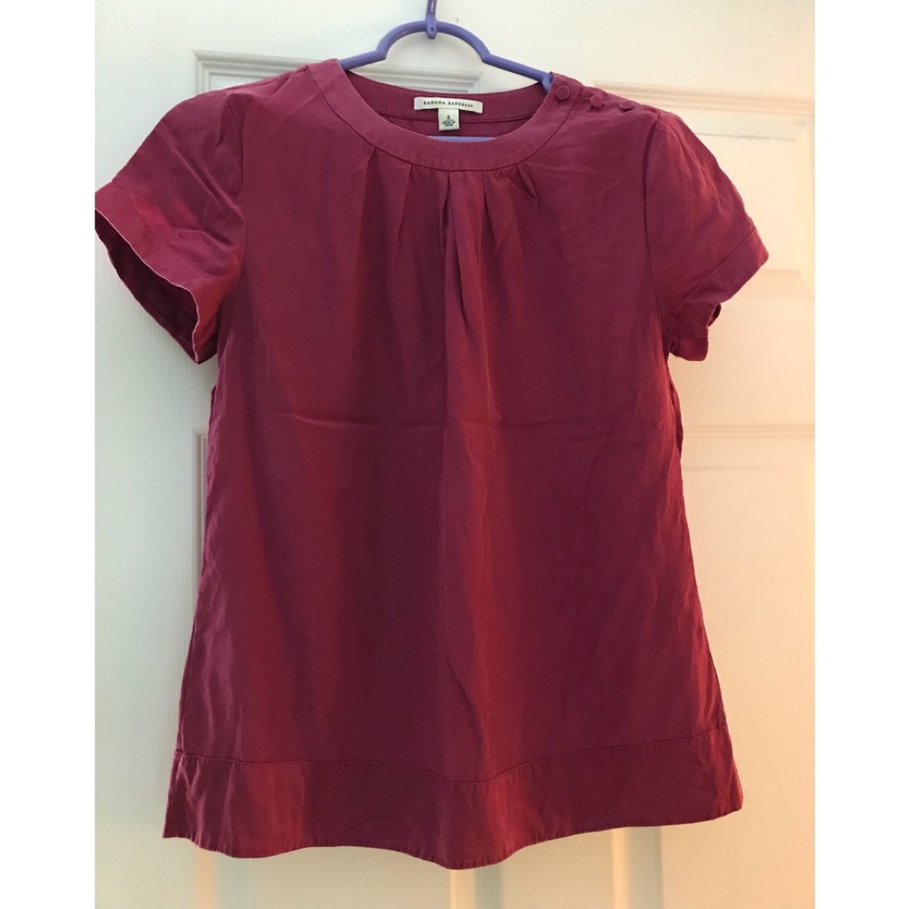 Banana Republic pink silk shirt